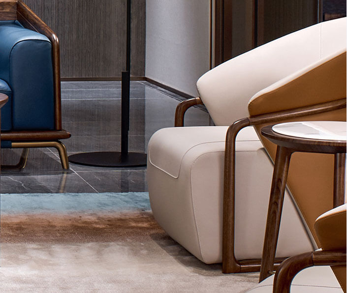  配色-海洋藍(lán)+象牙白+愛馬仕橙，視覺感強(qiáng)烈