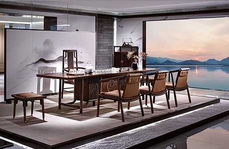 銘悅茶臺-東方先生 客廳空間 童話森林新中式實(shí)木家具