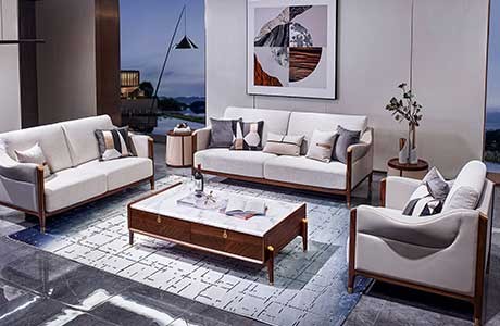 云逸 -現(xiàn)代簡奢 客廳空間-童話森林胡桃K烏金木實木家具