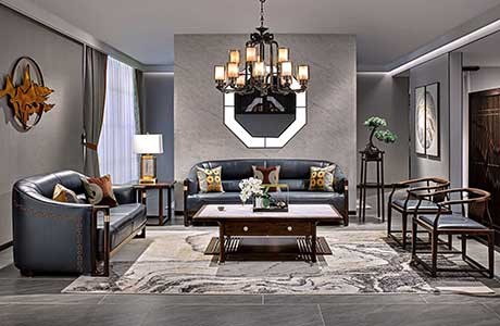 青峰-東方先生 客廳空間 童話森林新中式實(shí)木家具